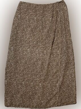 109. Peter Nygard Brown Animal Print Skirt